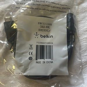 Belkin 6’ HDMI Cable New
